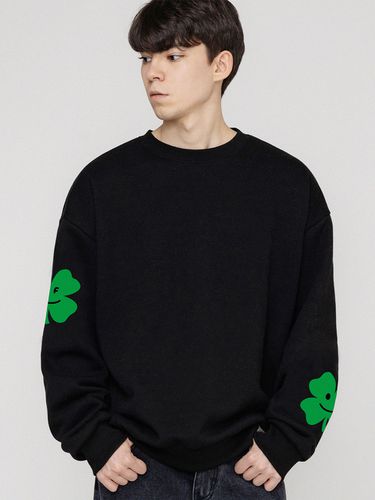 Multi Clover Smile Drawing Sweatshirt - GRAVER - Modalova