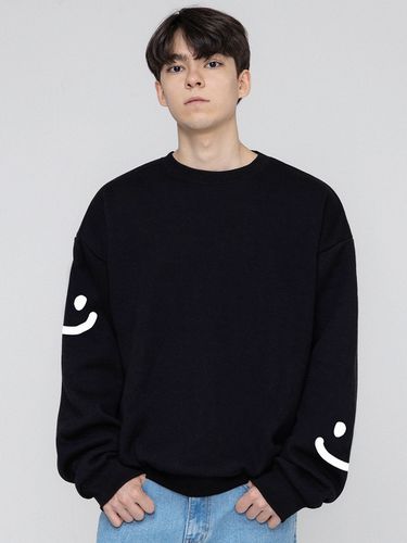 Multi Smile Drawing Sweatshirt - Black - GRAVER - Modalova