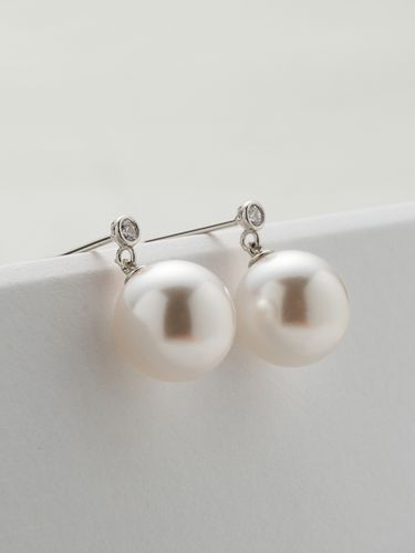 Bianco Pearl Stone Earrings - liersi - Modalova