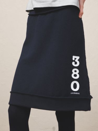 Reversible Sweat Skirt (Navy) - THREE TO EIGHTY - Modalova