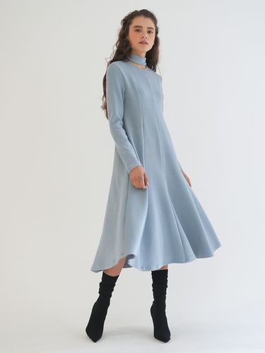 Neck Slit Jersey Dress / Blue - PAUL&ALICE - Modalova