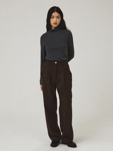 Classic Wool Slacks - Brown - Tillber - Modalova