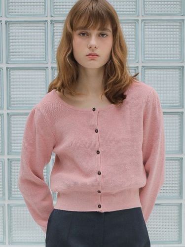 Low Neck Waffle Cardigan / Pink - PAUL&ALICE - Modalova