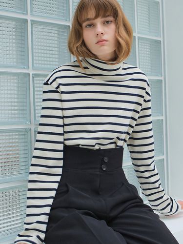 Stripe Turtleneck Top / 4 Colors - PAUL&ALICE - Modalova