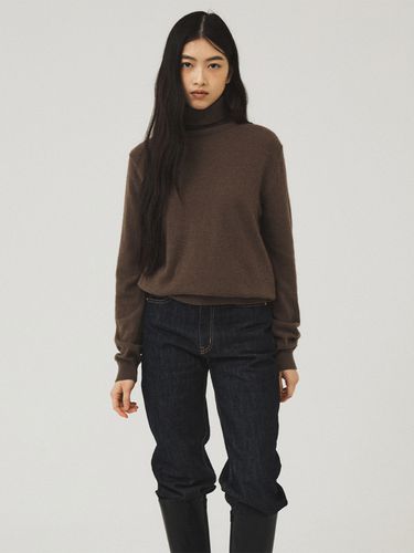 Fur Turtleneck Knit - Brown - Tillber - Modalova