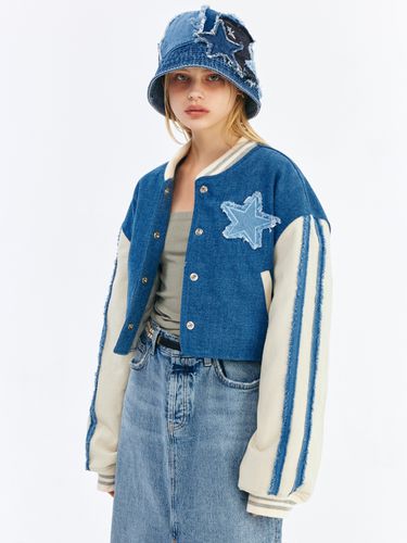 Star Denim Stadium Cropped Jacket - The GREATEST - Modalova