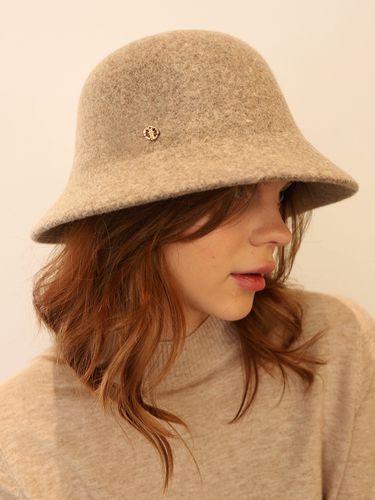 Wool 100 Beige Brown Bucket Hat - DAMAGE MNEMONIC - Modalova