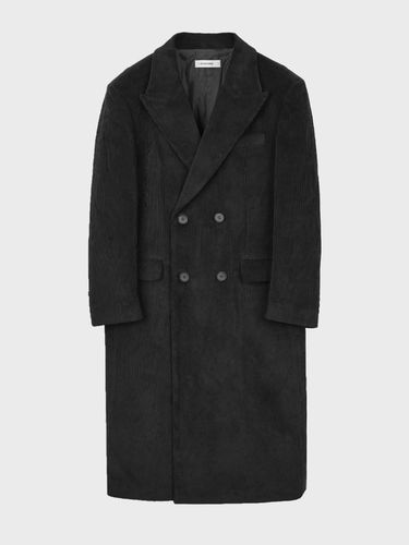 Double-Breasted Corduroy Long Coat _ - LIEU HOMME - Modalova