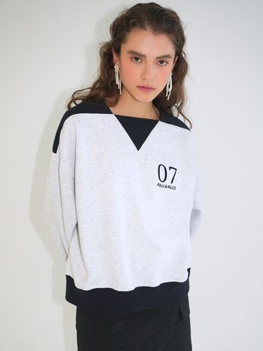 Color Block Brushed Sweatshirt / - PAUL&ALICE - Modalova