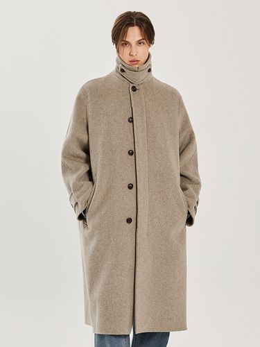 Unisex Semi-Oversized Balmacaan Coat _Medium Beige - ADHOC - Modalova