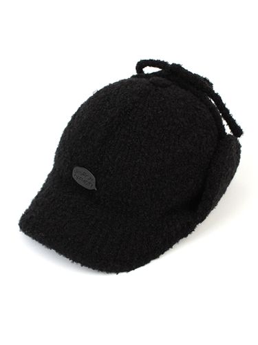 Knit Earflap Cap - Black - Universal chemistry - Modalova