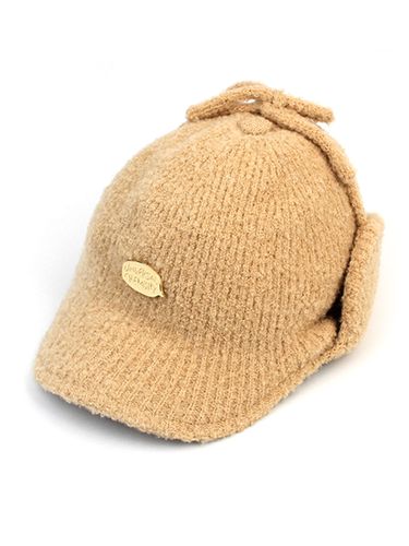 Knit Earflap Cap - Beige - Universal chemistry - Modalova