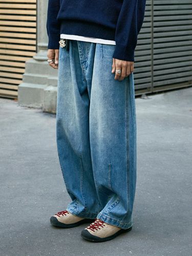 Washed Wide Balloon Denim Pants (3 Color) - MINIMAL PROJECT - Modalova