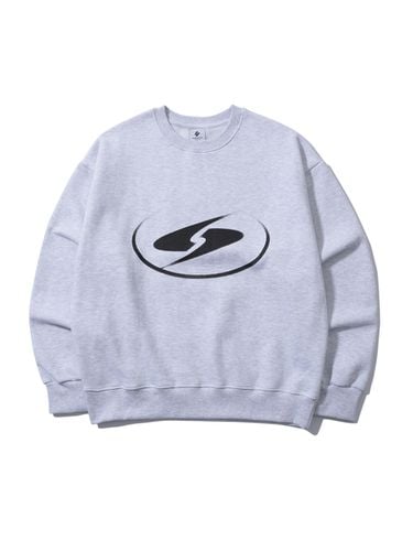 Curved Logo Sweatshirt - White Gray - SEARCH410 - Modalova