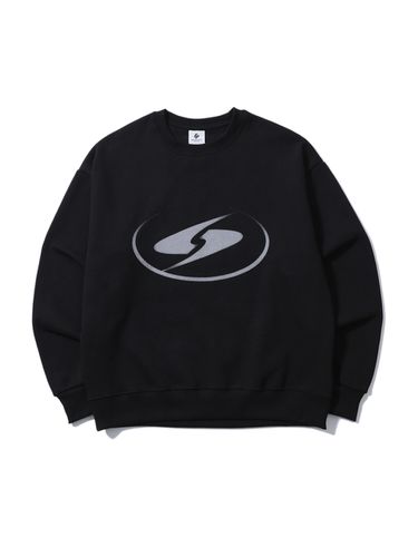 Curved Logo Sweatshirt - Black - SEARCH410 - Modalova