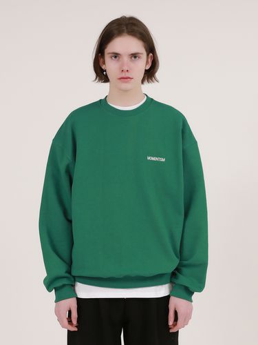 Basic Oversized Sweatshirt_Green - MOMENTISM - Modalova