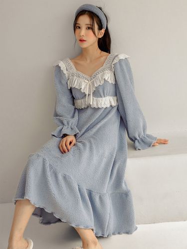 Bluebell Fleece Sleep Dress Homewear - LUNALUZ STUDIO - Modalova