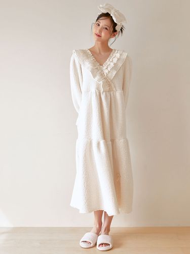 Shuena V-neck Fleece Dress Pajama - LUNALUZ STUDIO - Modalova