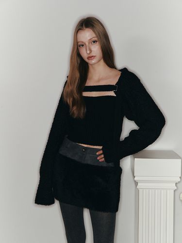 Wool Knit Bustier (Black) - ASURA - Modalova