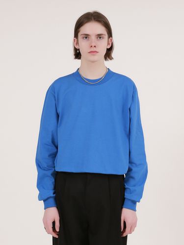 Signature Back Logo Sweatshirt_Blue - MOMENTISM - Modalova