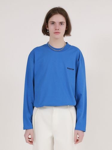 Essential Logo Oversized Sweatshirt_Blue - MOMENTISM - Modalova