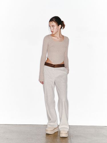 Ribbed Knit Pants - ASURA - Modalova