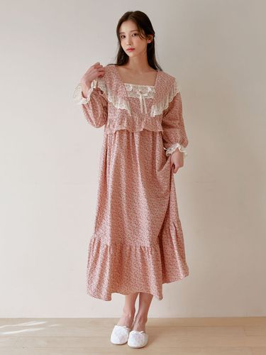 Clony Cotton Lace Collar Dress Pajama - LUNALUZ STUDIO - Modalova