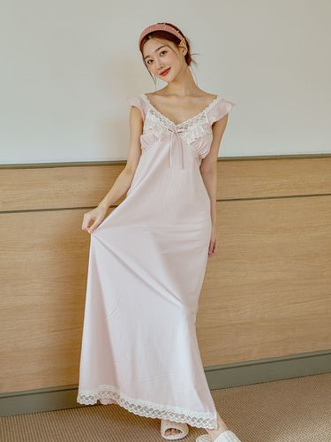 Pastel Poly Span Dress Pajama - LUNALUZ STUDIO - Modalova