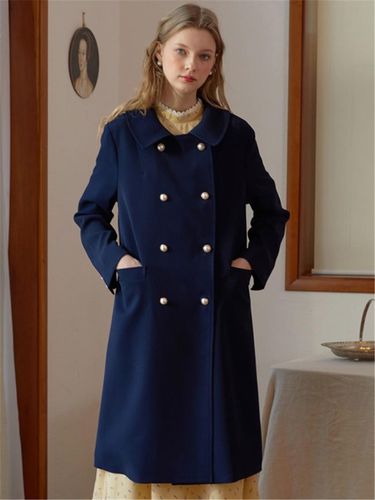 Double Coat - Navy - ILLUSTRIS ILLUSION - Modalova