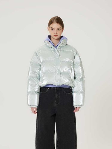 High-Glossy Cropped Puffer Down Jacket - MARKM - Modalova