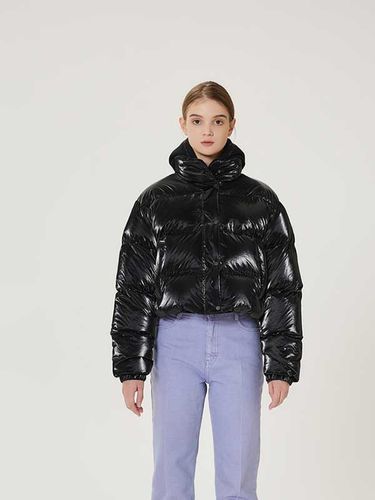 High-Glossy Cropped Puffer Down Jacket - MARKM - Modalova