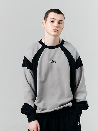 Color-Block Sweatshirt _ Grey Black - PLAYIAN - Modalova