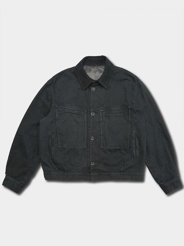 Trucker Bomber Jacket - Charcoal - birbante - Modalova