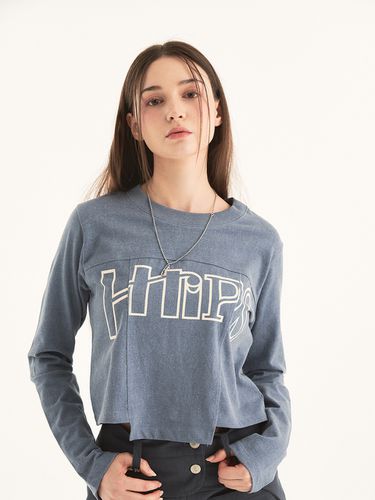 Pigment Cut Semi Crop Top_Blue - HHIPS - Modalova