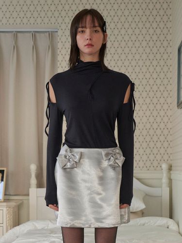 Ribbon Silk Skirt_Grey - HHIPS - Modalova