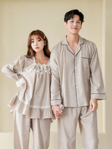 Couple Helena Cotton Pajama Set - LUNALUZ STUDIO - Modalova