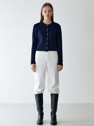 Cable Cardigan_Navy - OVEOF - Modalova