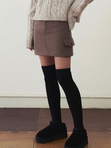 Wool Cargo Mini Skirt - LOEIL - Modalova