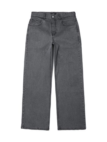 Wide Denim Pants _ Dark Grey - ADHOC - Modalova