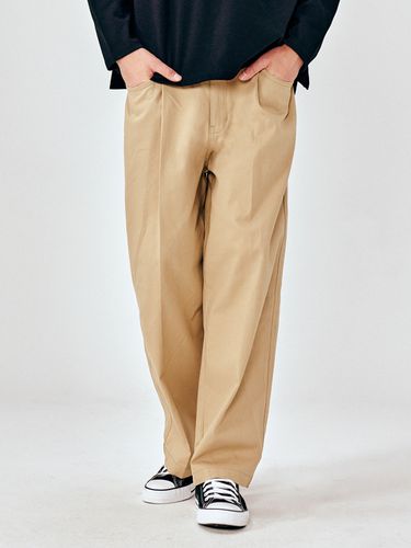 Single Pleated Pocket Cotton Pants - MOMENTISM - Modalova