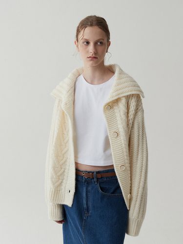 Sera Cable Wool Heavy Cardigan - ODER - Modalova