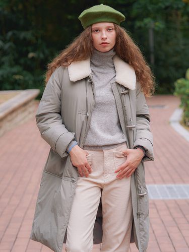 Fur Collar Long Jacket - OLIVE DES OLIVE - Modalova