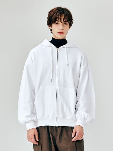 Big Logo Balloon Zip Up Hoodie - MOMENTISM - Modalova