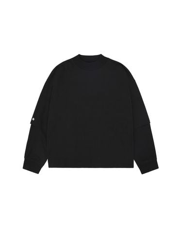 Half Sleeve Layerd T-shirt (Black) - Lesugiatelier - Modalova