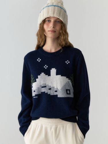 Snow Cabin Wool Knit - Navy - DEPOUND - Modalova