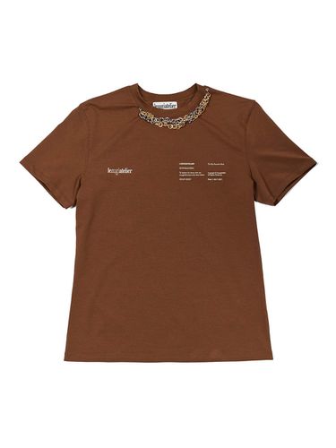 Necklace Logo T-shirt (Brown) - Lesugiatelier - Modalova