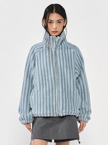 Vertical-Pile Fleece Jacket _ Gray - SEARCH410 - Modalova