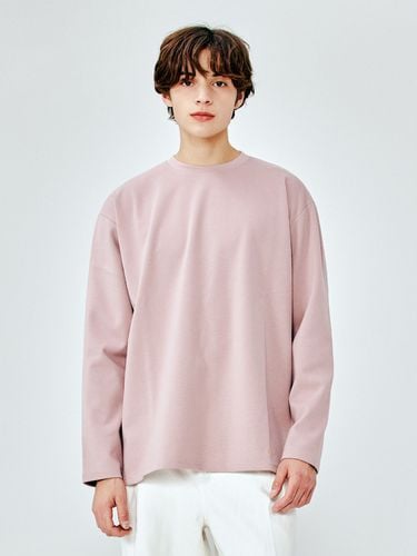 Ponte Side Slit Sweatshirt - Pink - MOMENTISM - Modalova