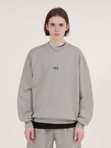 Vertical Graphic Sweatshirt - Gray - MOMENTISM - Modalova