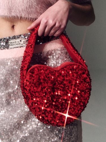 Mini Heart Spangle Tote Bag_Red - MARDI MERCREDI - Modalova